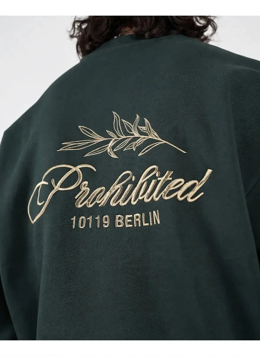 Prohibited Leaf Green Crew Neck Sweatshirt - Subwear