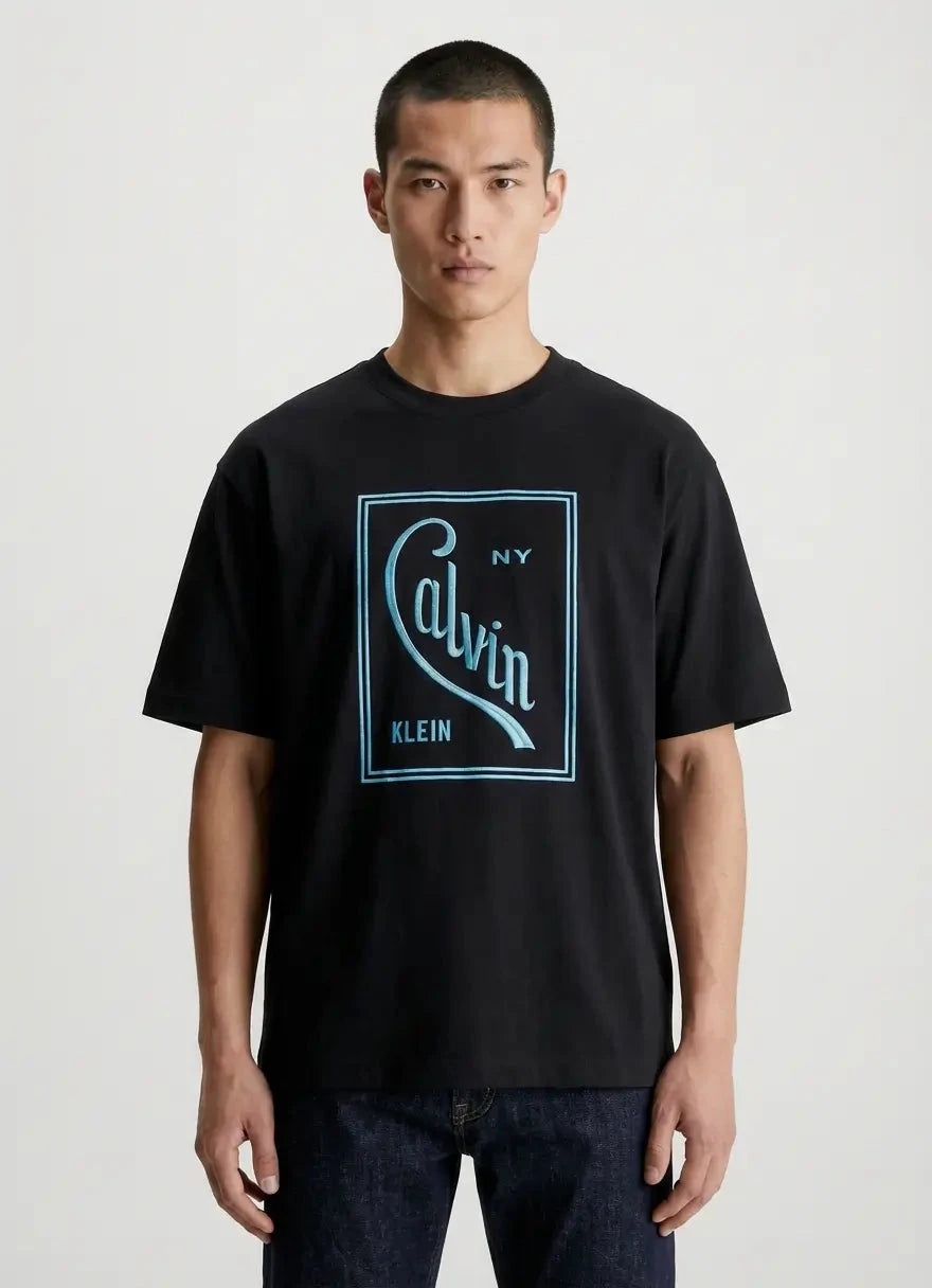 Calvin Klein 20s Pyramid BH Graphic Black T-Shirt - Subwear