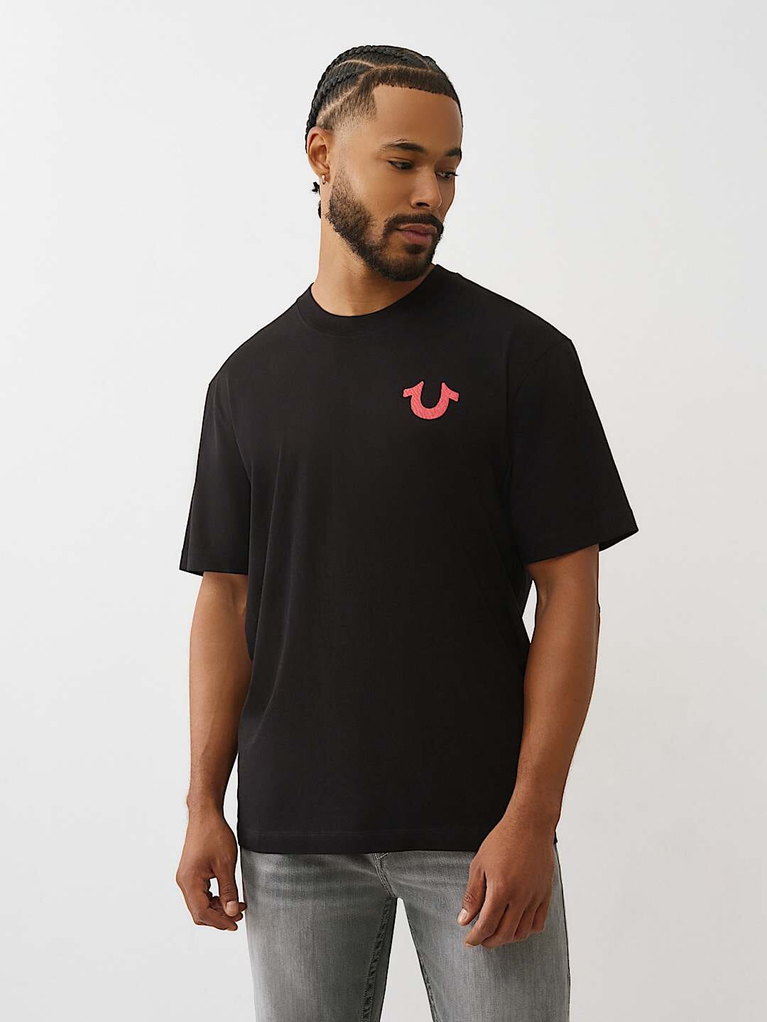 True Religion Number One SRS T-Shirt Black - Subwear