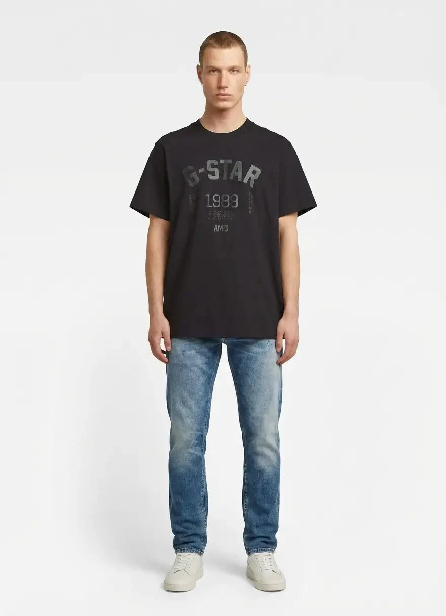 G-Star RAW 89 Back Loose Black Graphic T-Shirt - Subwear