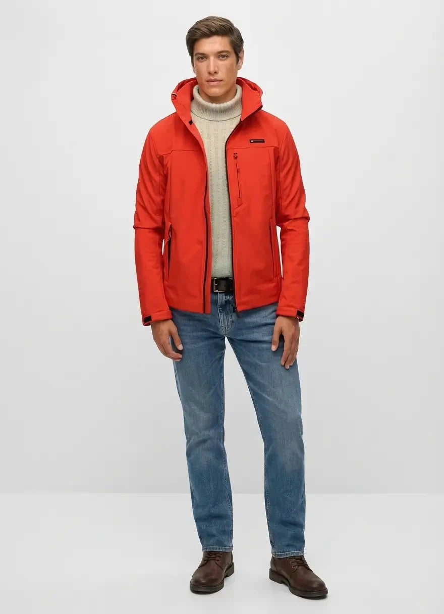 Superdry Soft Shell Lightweight Bold Orange Trekker Jacket - Subwear