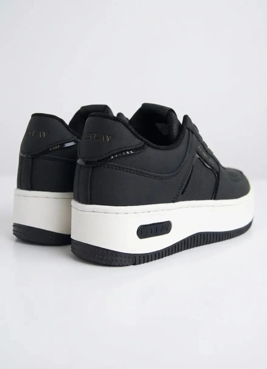 Replay Epic High Doubler Black Sneakers - Subwear