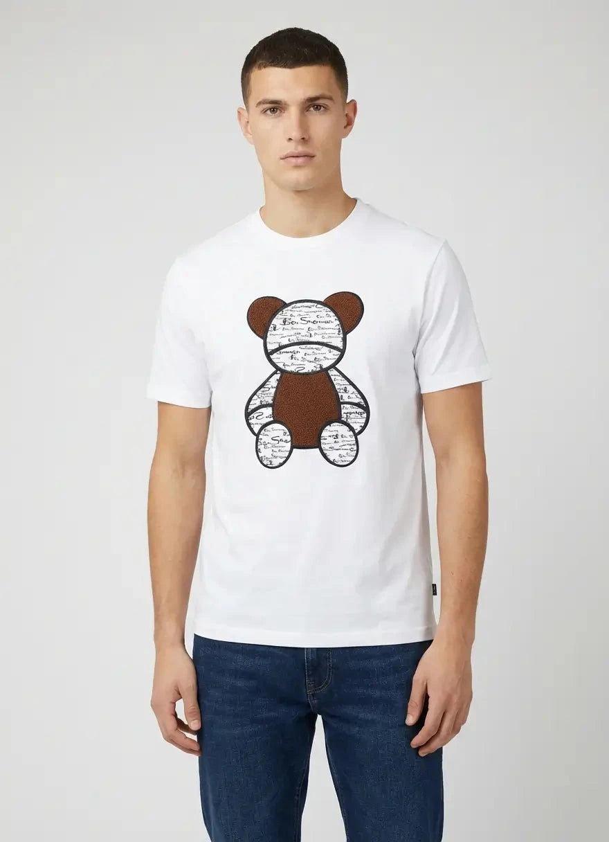Ben Sherman BS Fur Bear 260G White T-Shirt - Subwear