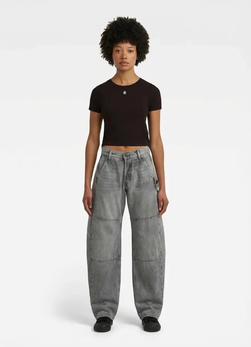 G-Star RAW Cropped Mini Slim Black T-Shirt - Subwear