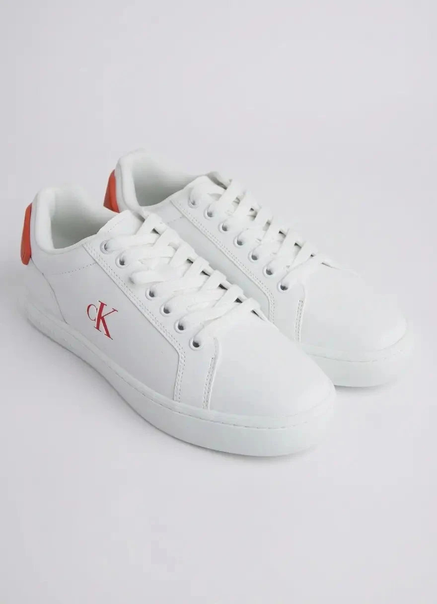 Calvin Klein Classic Cupsole RU Patch Leather White Sneaker - Subwear