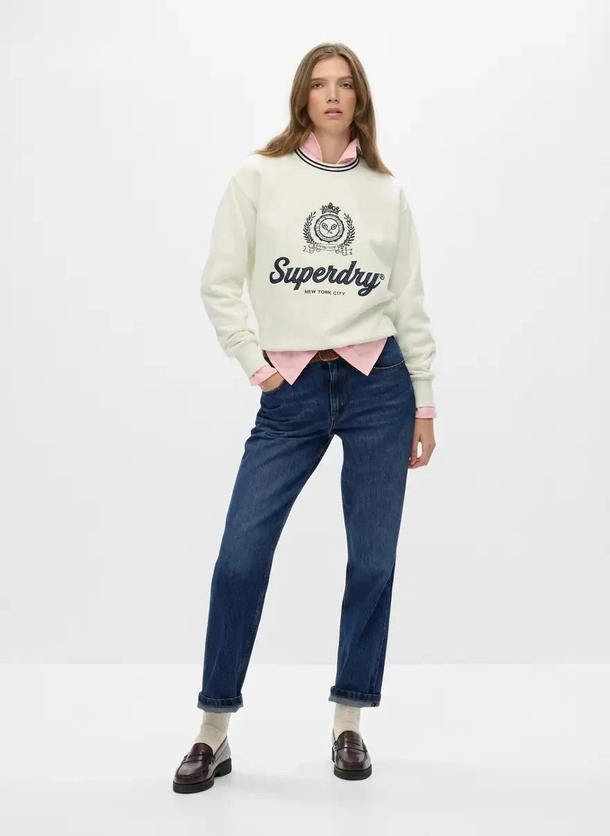 Superdry Country Club Sweatshirt Off White - Subwear
