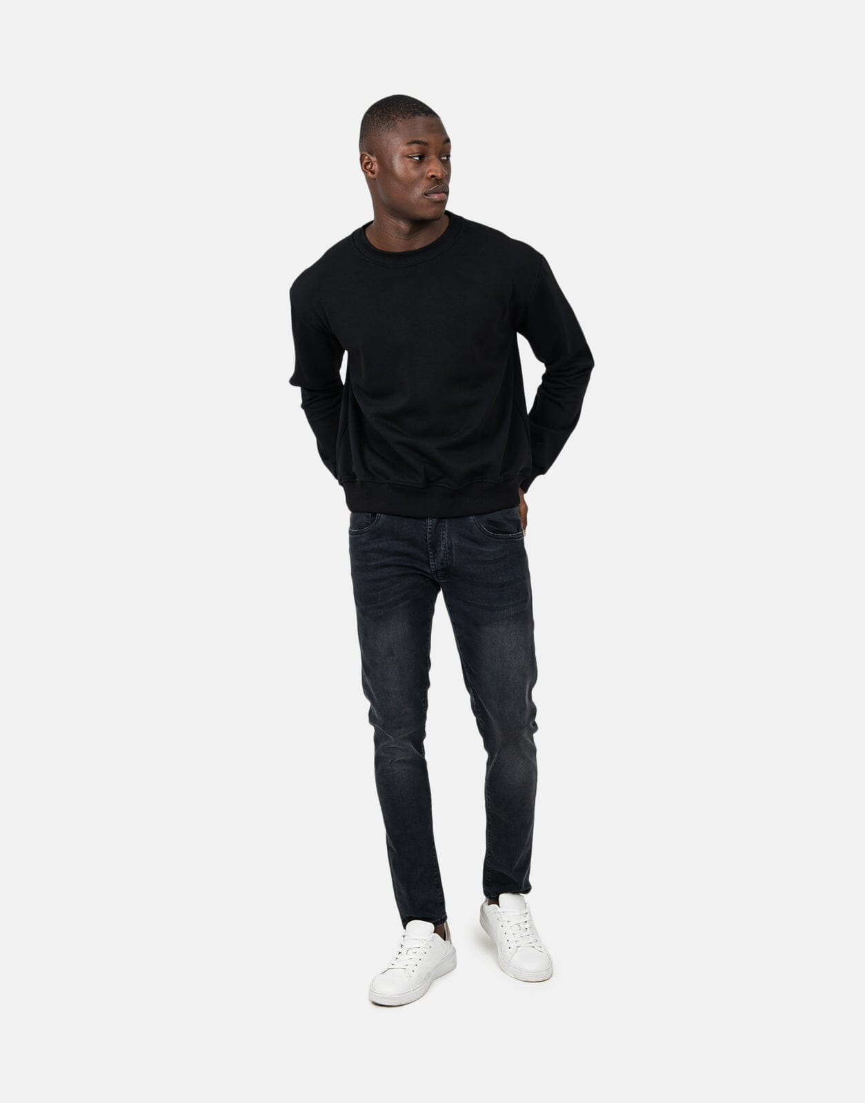 Les Hommes Back Font Black Sweatshirt - Subwear