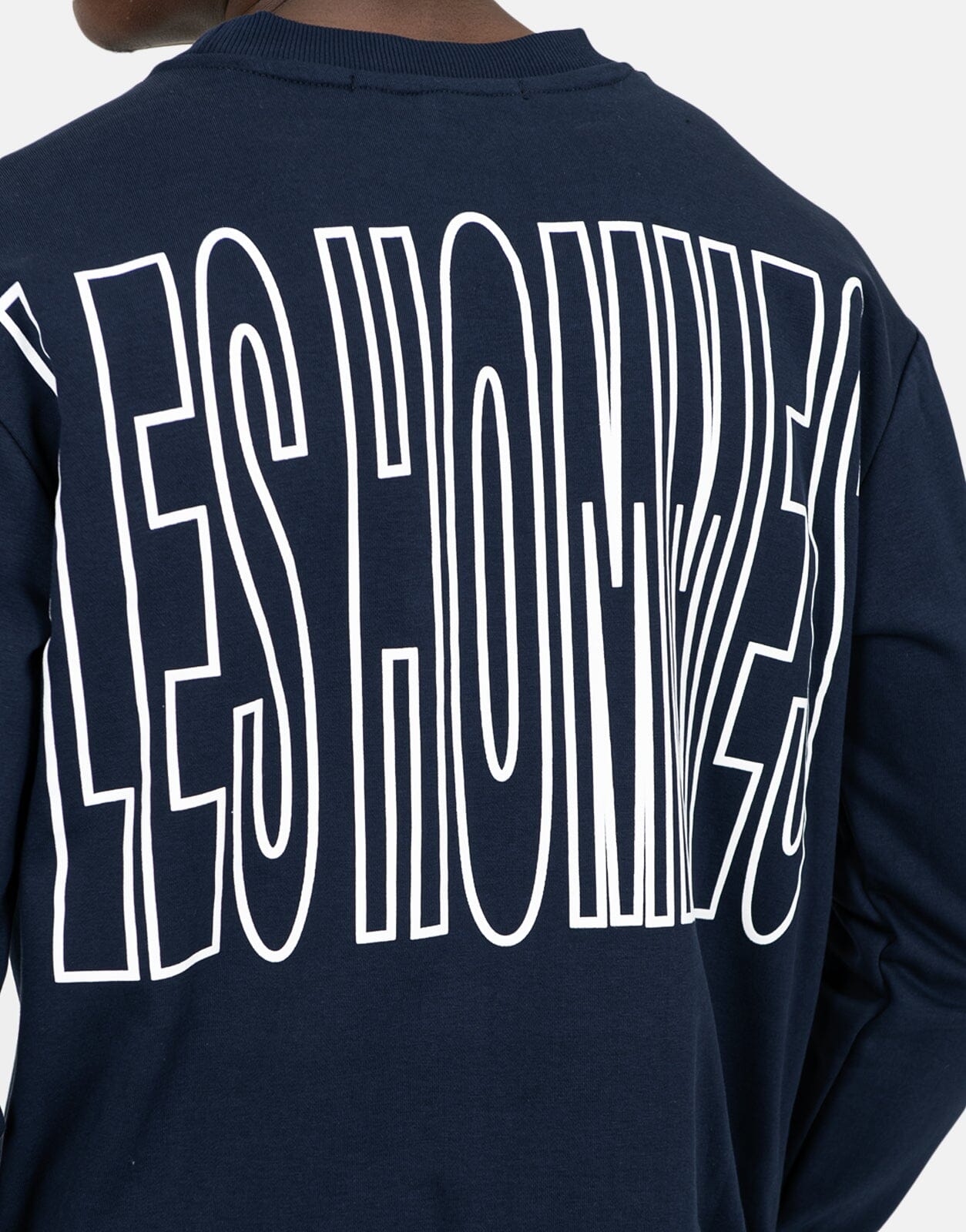 Les Hommes Back Font Blue Sweatshirt - Subwear