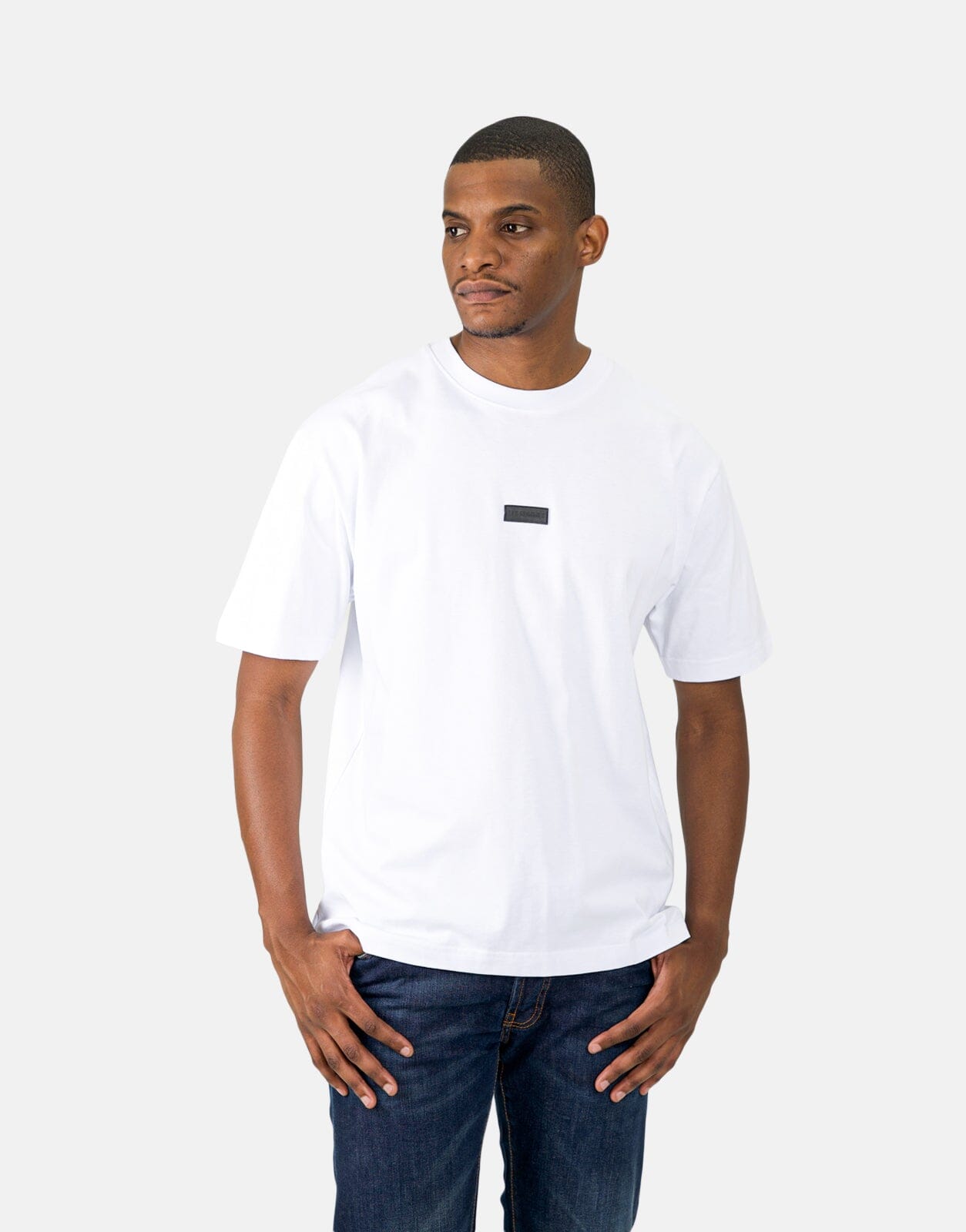 Les Hommes Black Label Back Pierce White T-Shirt - Subwear
