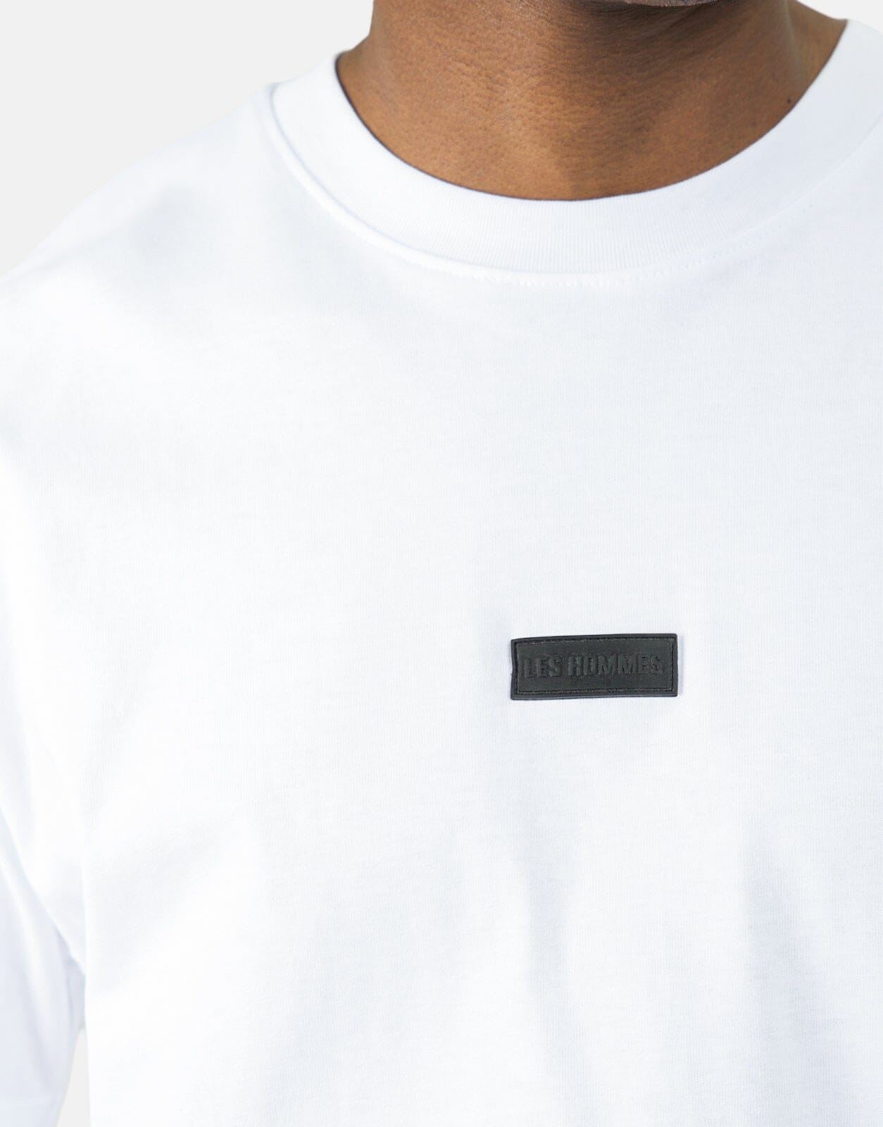 Les Hommes Black Label Back Pierce White T-Shirt - Subwear