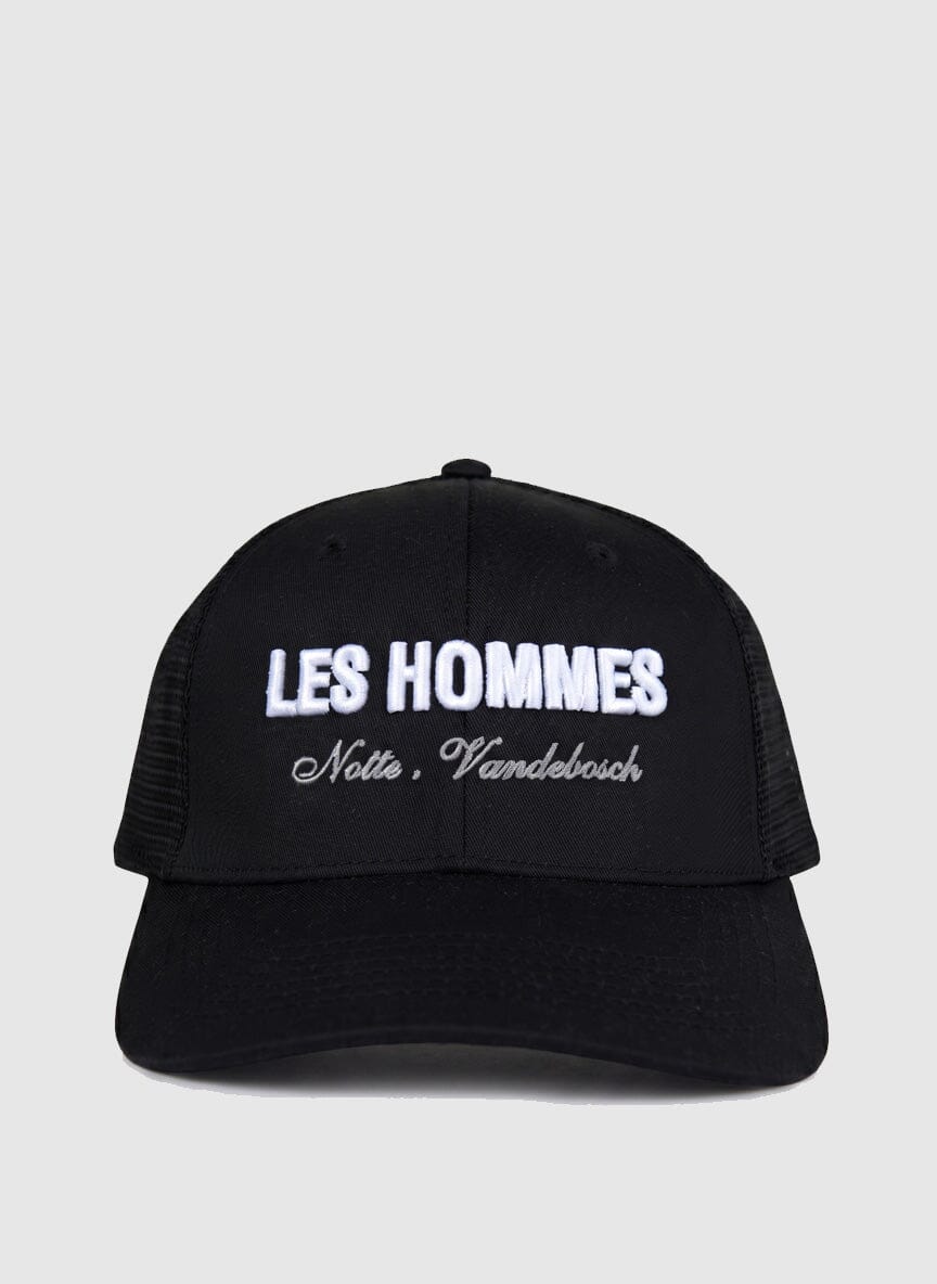 Les Hommes Black Trucker Caps - Subwear