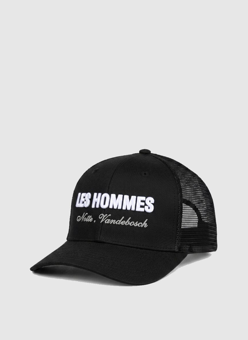 Les Hommes Black Trucker Caps - Subwear