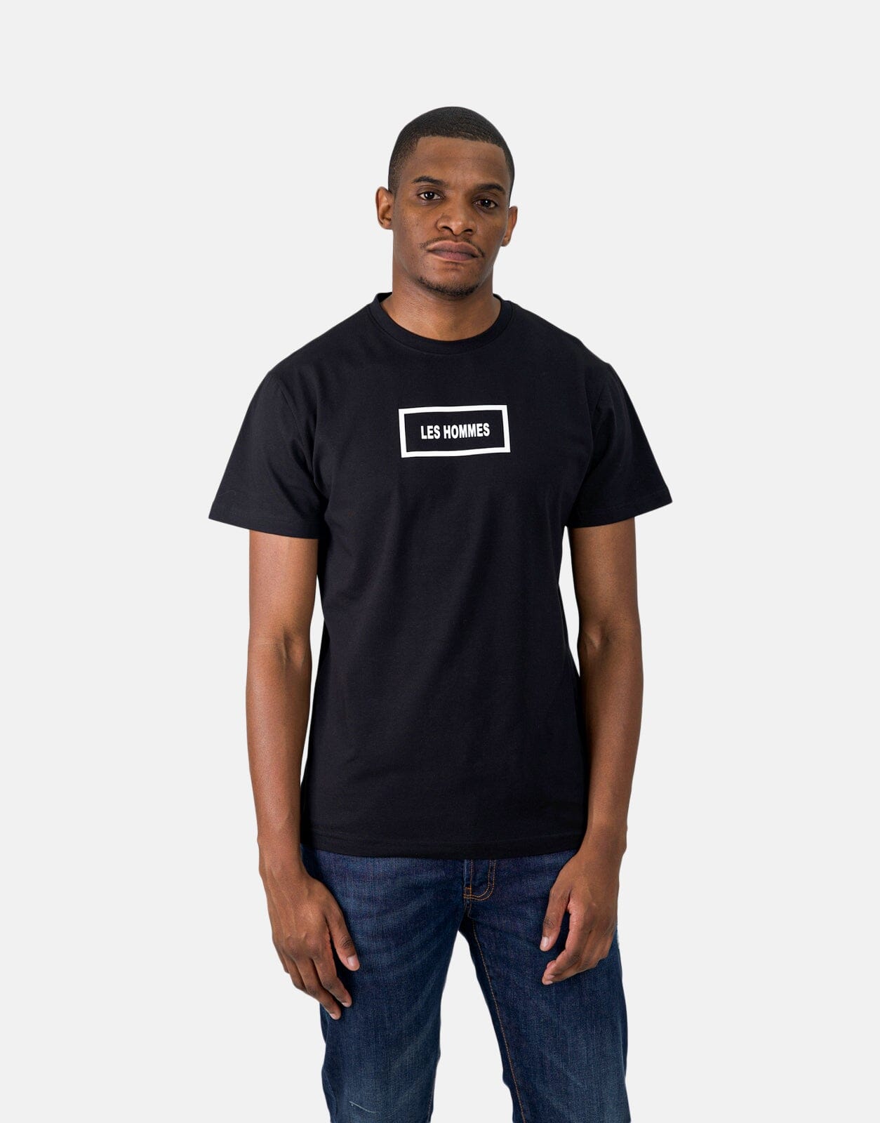 Les Hommes Box Print Black T-Shirt - Subwear