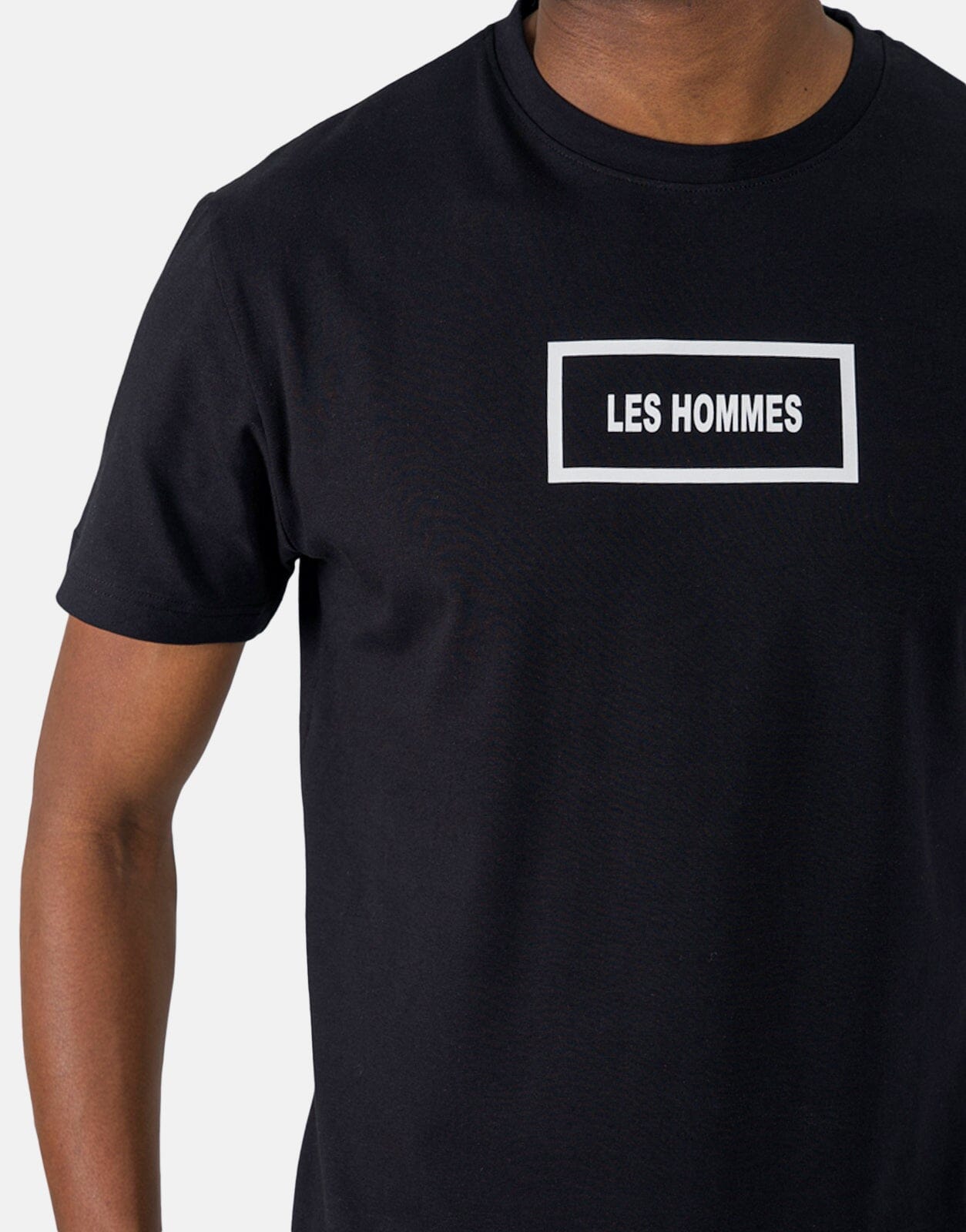 Les Hommes Box Print Black T-Shirt - Subwear