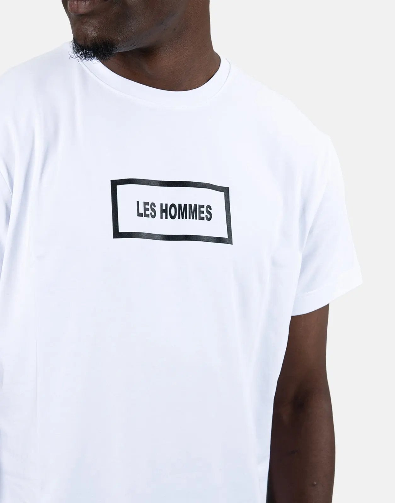 Les Hommes Box Print White T-Shirt - Subwear