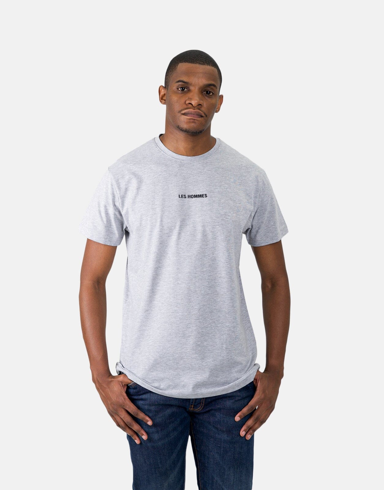 Les Hommes Centre Print Grey T-Shirt - Subwear