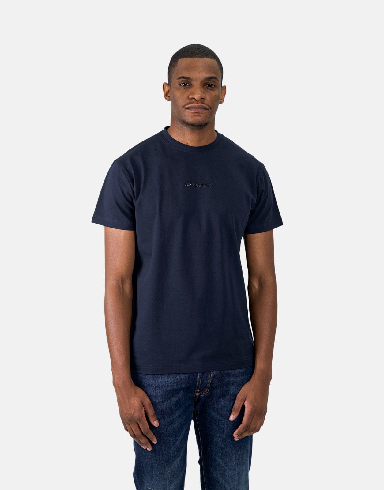 Les Hommes Centre Print Navy T-Shirt - Subwear