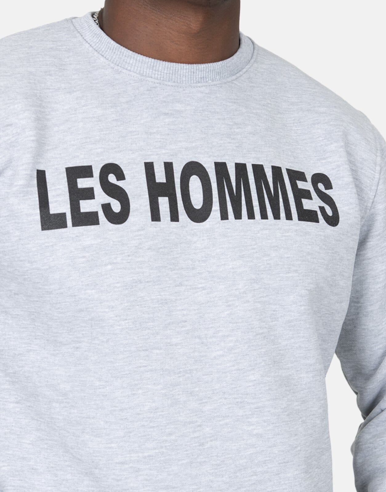 Les Hommes Chest Font Grey Sweatshirt - Subwear