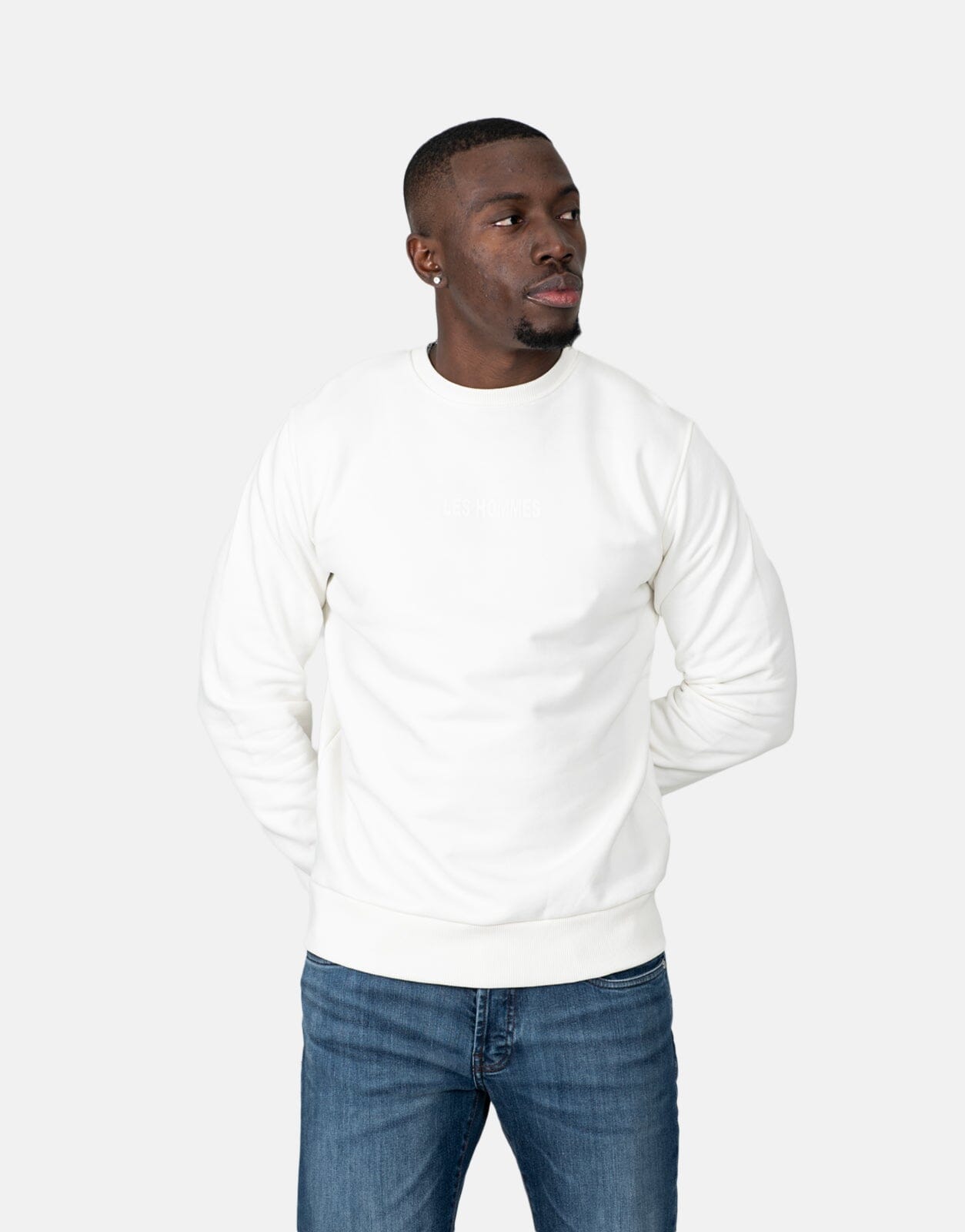 Les Hommes Flower White Sweatshirt - Subwear