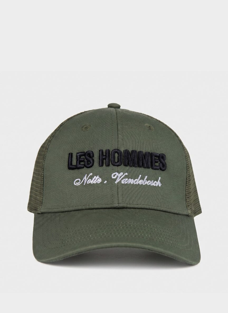 Les Hommes Green Trucker Caps - Subwear
