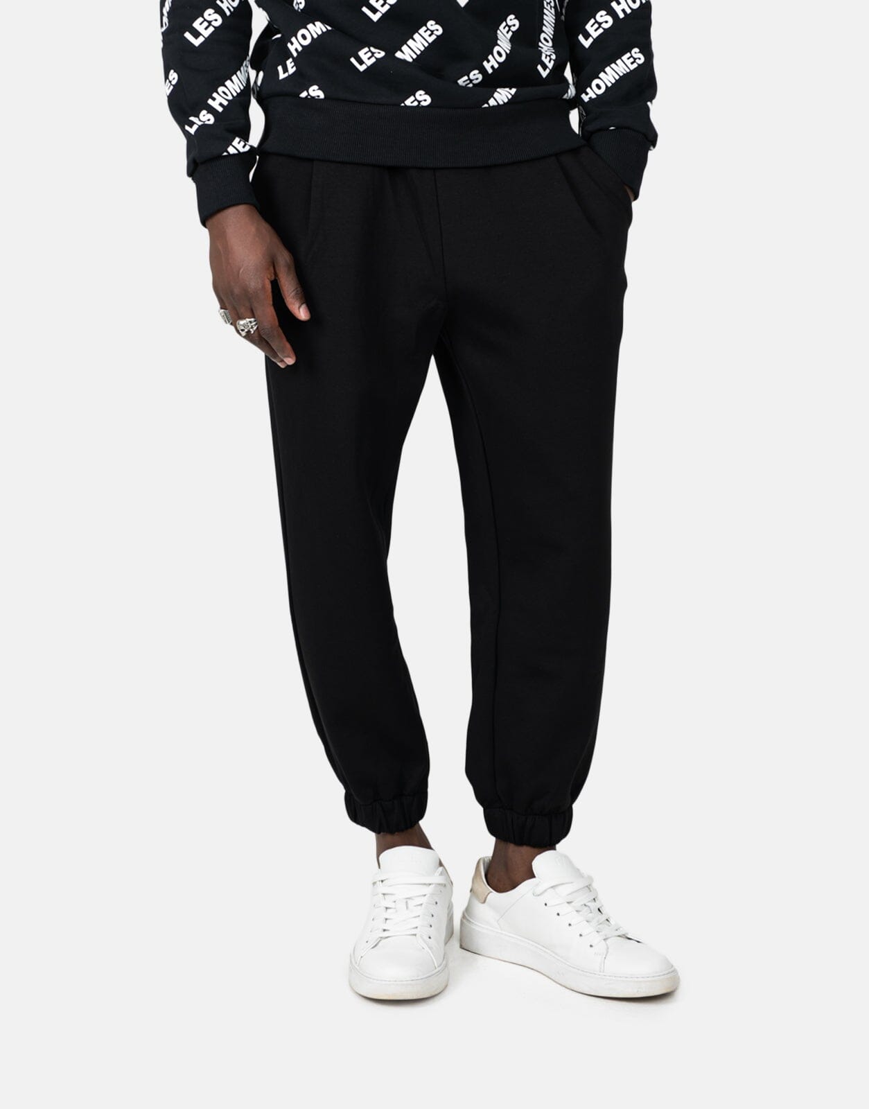 Les Hommes Heavy Black Sweatpants - Subwear