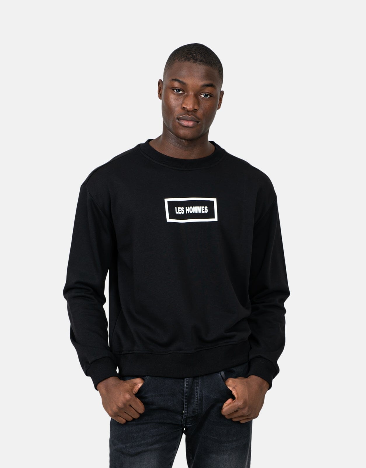 Les Hommes Logo Black Sweatshirt - Subwear