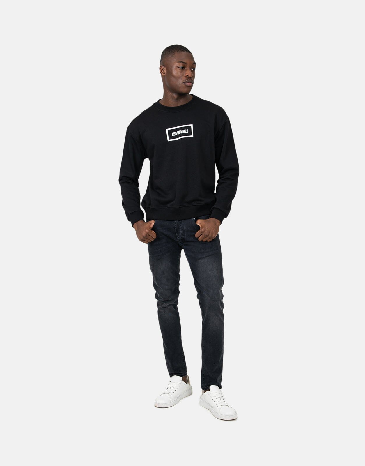 Les Hommes Logo Black Sweatshirt - Subwear