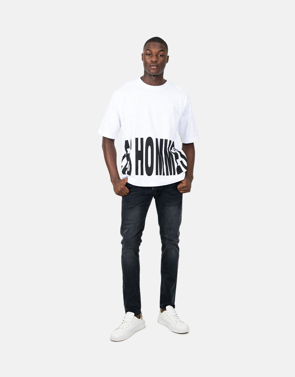 Les Hommes Marco Logo White T-Shirt - Subwear