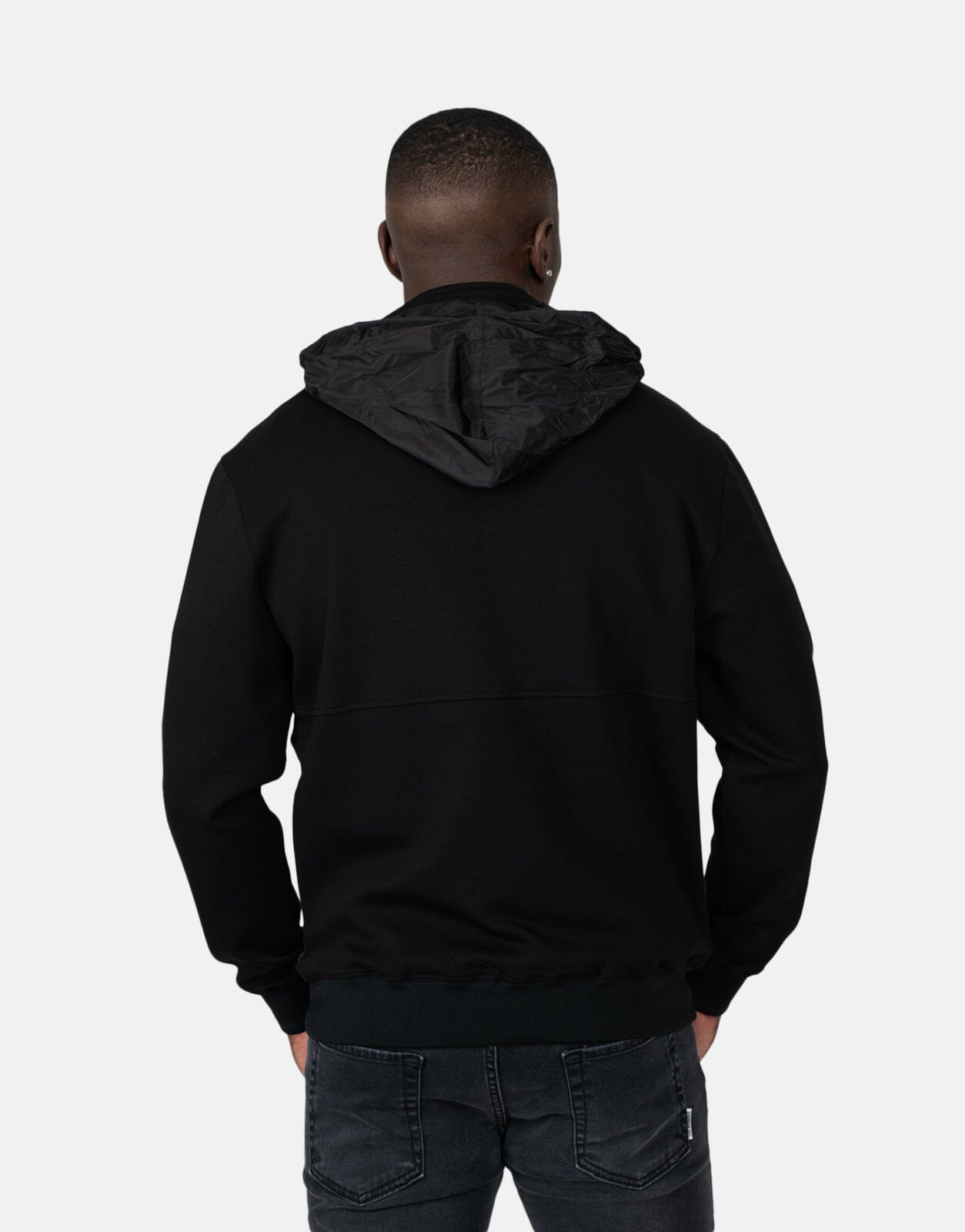 Les Hommes Nylon Black Sweatshirt - Subwear
