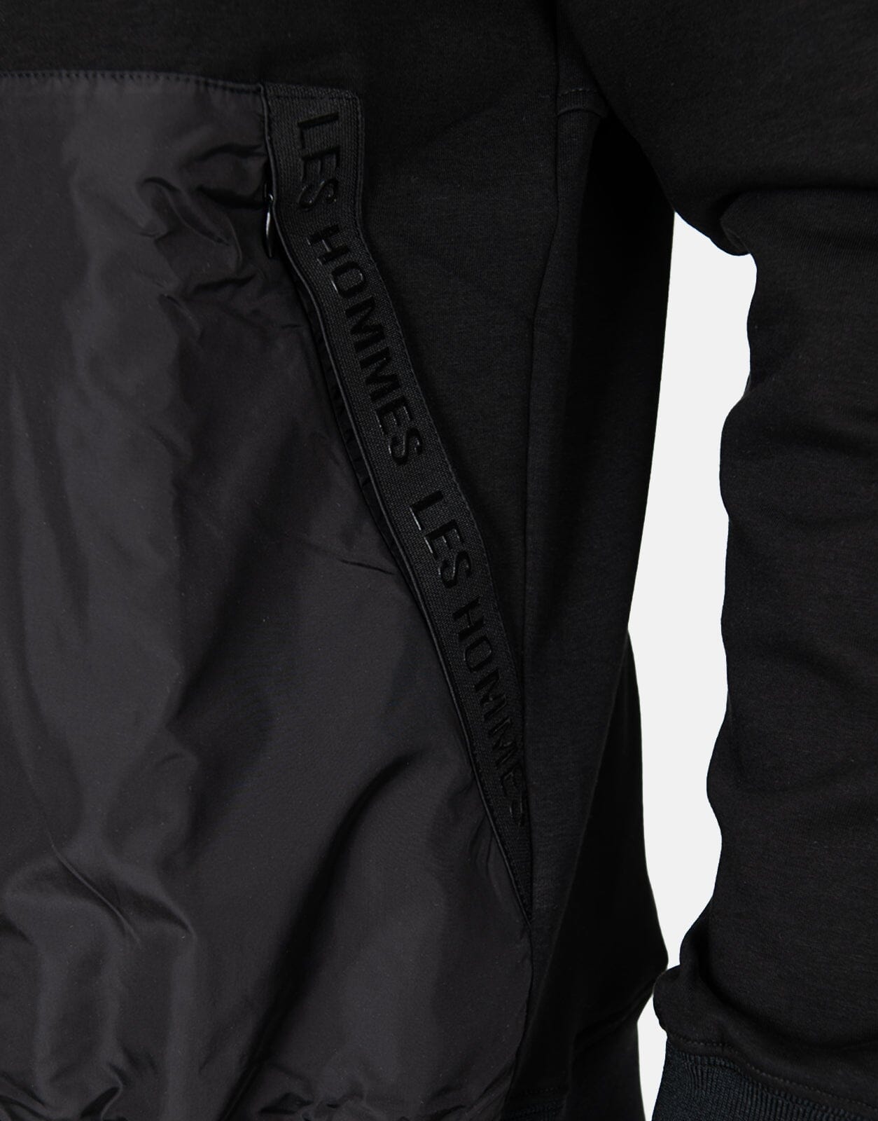 Les Hommes Nylon Black Sweatshirt - Subwear