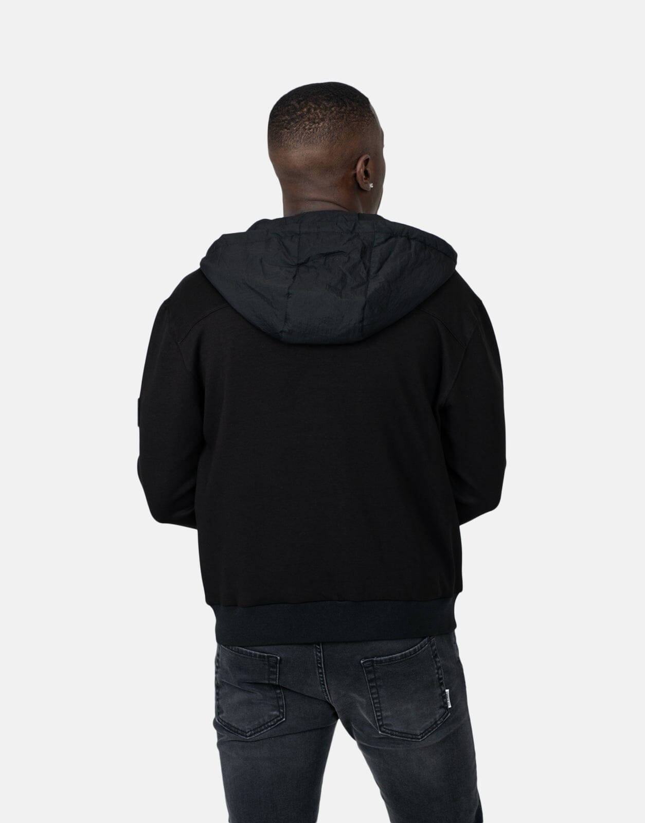Les Hommes Nylon Crickle Black Jacket - Subwear
