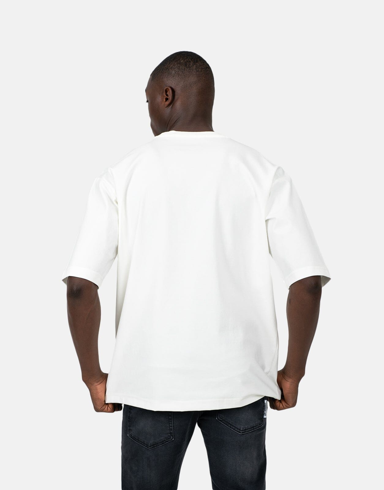 Les Hommes Over Rubber Print White T-Shirt - Subwear