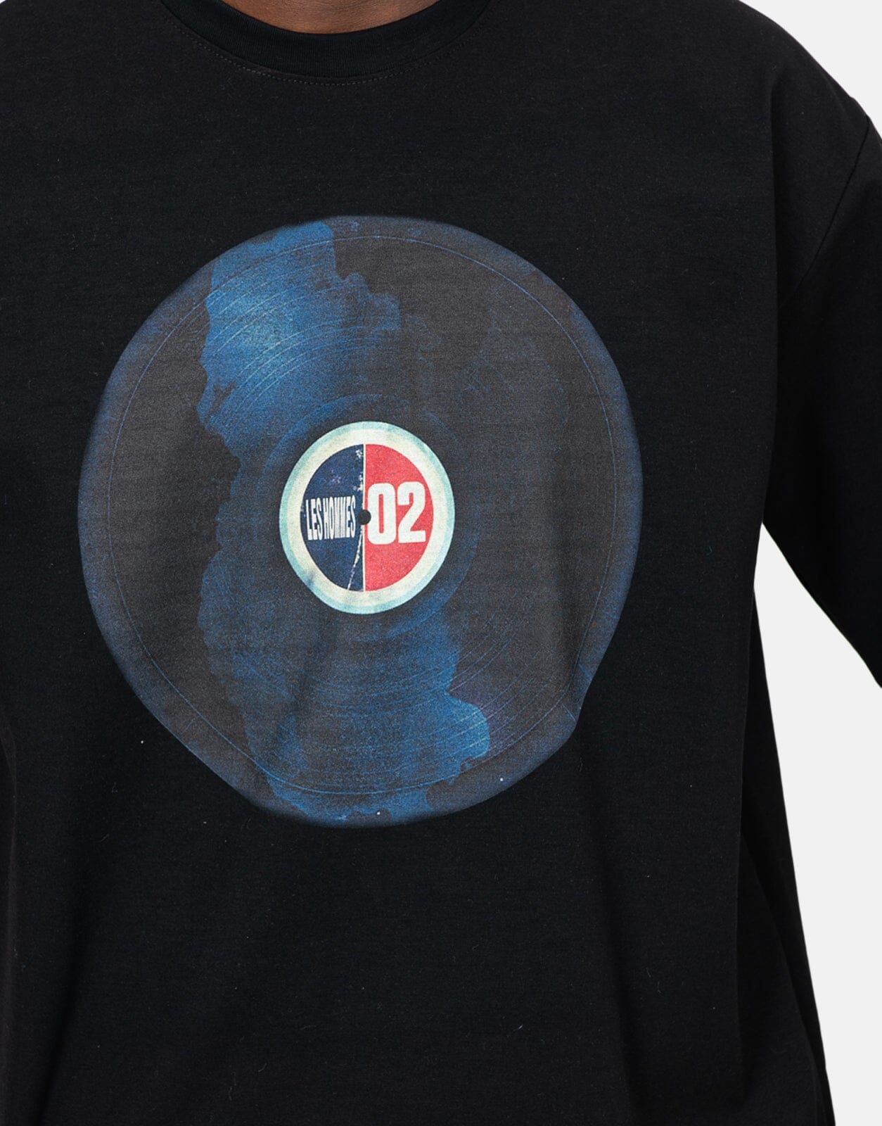 Les Hommes Over Vinyl Black T-Shirt - Subwear