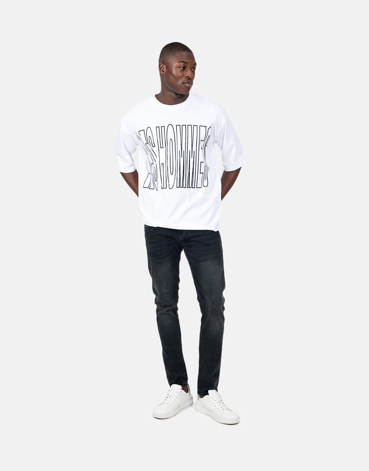 Les Hommes Overoutline White T-Shirt - Subwear