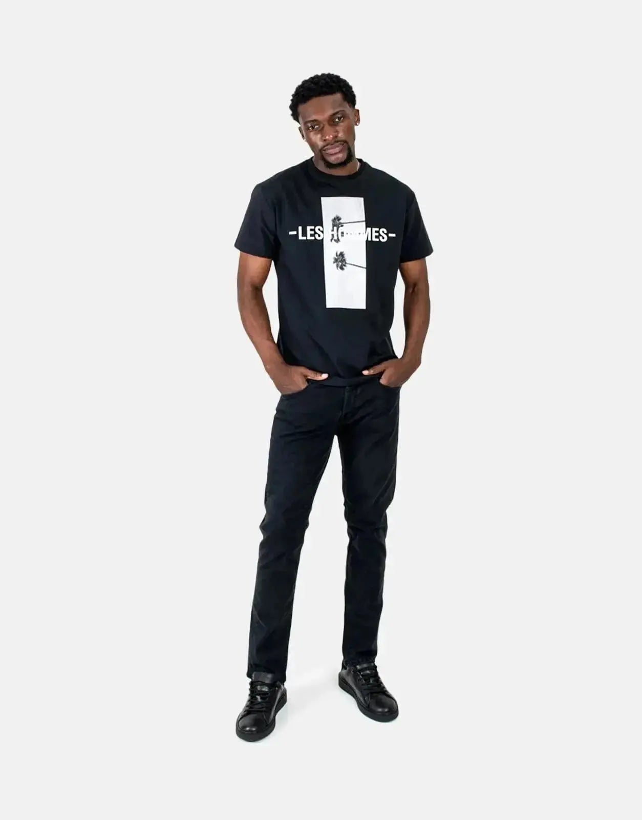 Les Hommes Palm Tree Black T-Shirt - Subwear