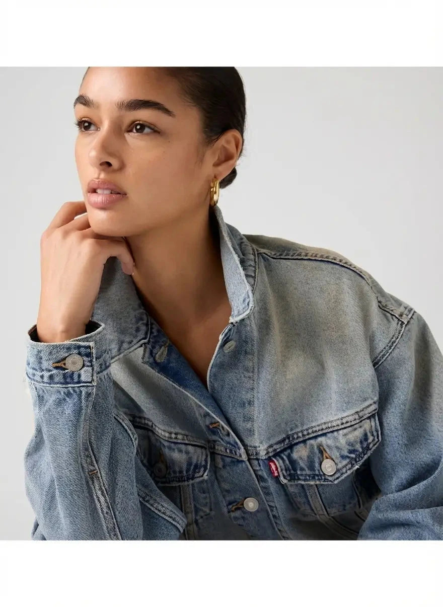 Levi's Shrunken 90's Med Indigo Trucker Denim Jacket - Subwear