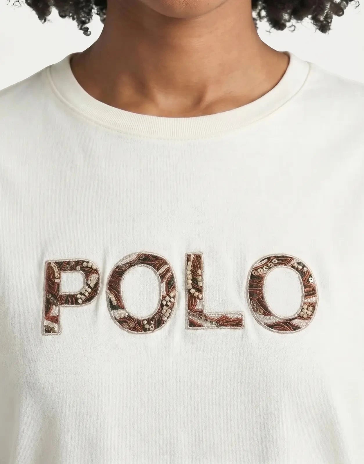 Polo Anlia Embellished Off-White T-Shirt - Subwear