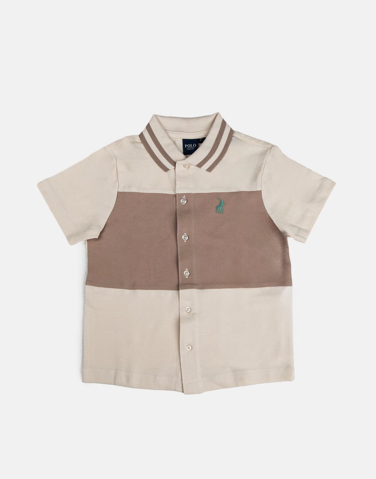 Polo Boys Mandla Sand Colour Blocked Shirt - Subwear
