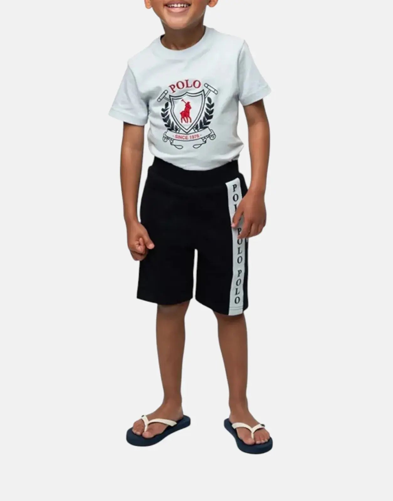 Polo Boys Preston Navy Printed Shorts - Subwear