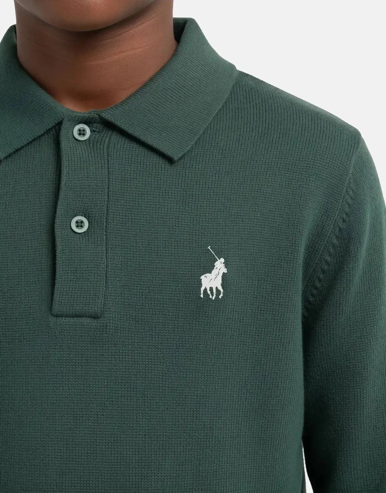 Polo Boys Sean Knitted Forest Green Golfer - Subwear
