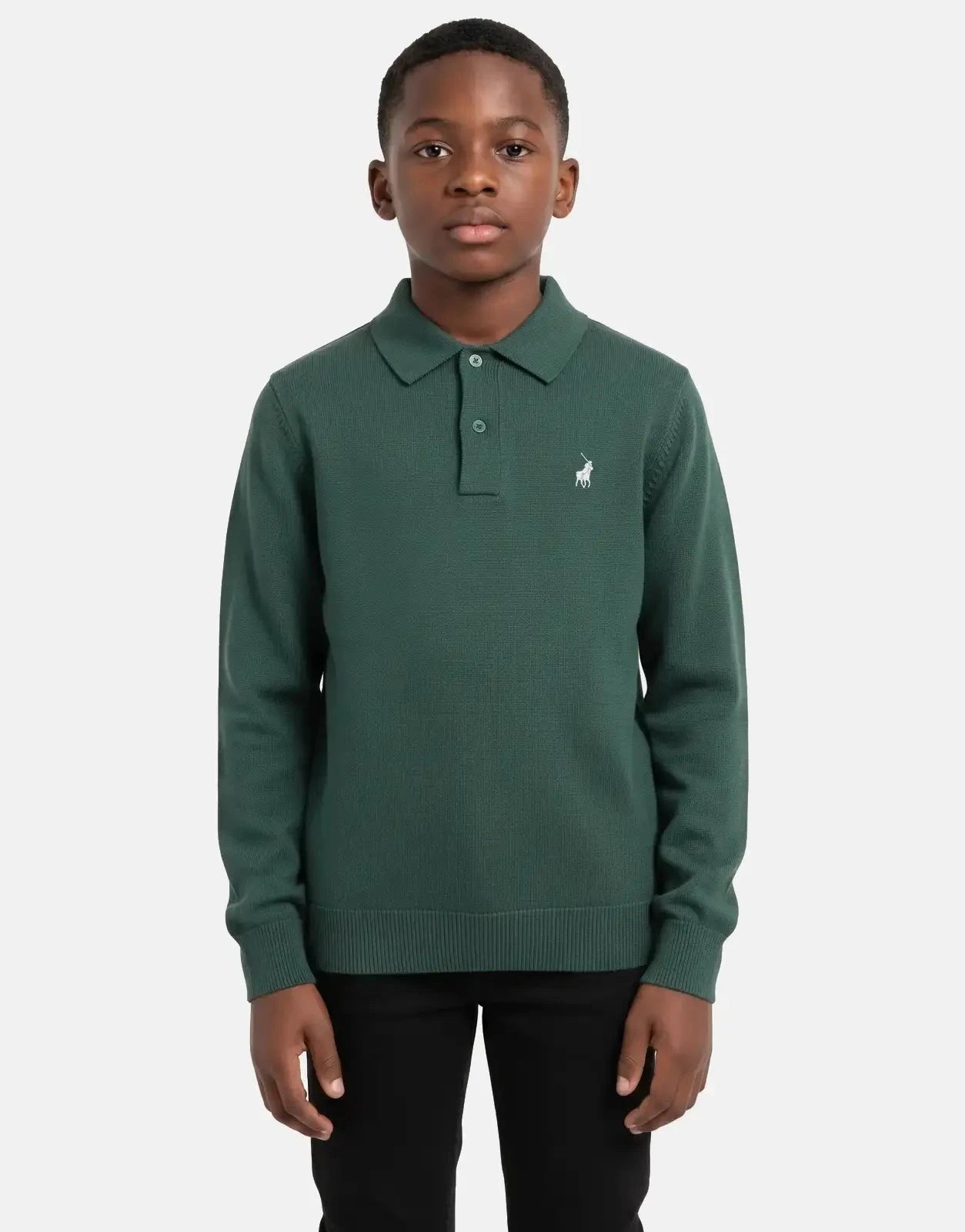 Polo Boys Sean Knitted Forest Green Golfer - Subwear