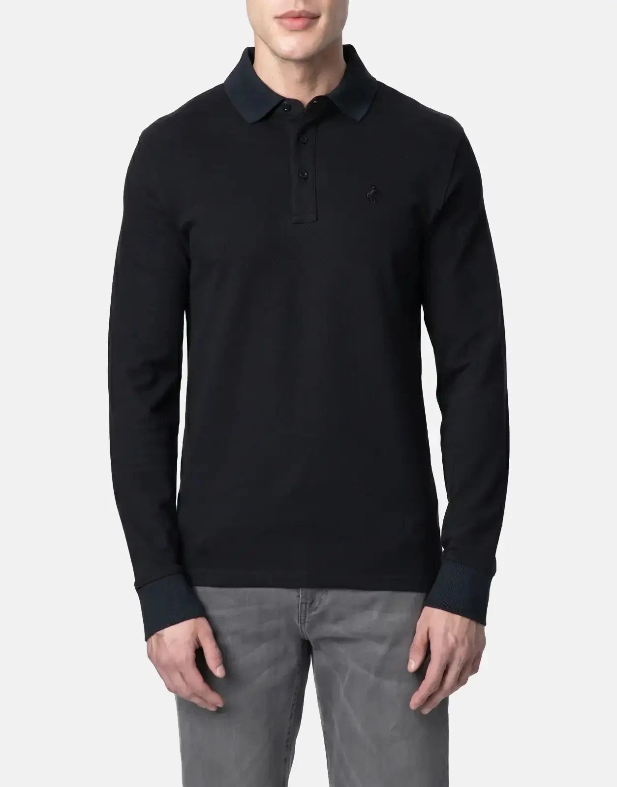 Polo Essential Pique Black Golfer - Subwear