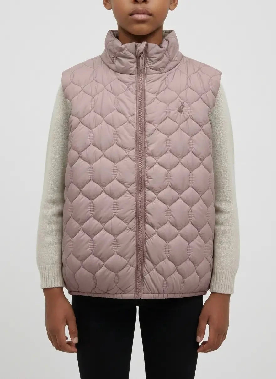 Polo Girls Payton Rose Taupe Puffer Jacket - Subwear