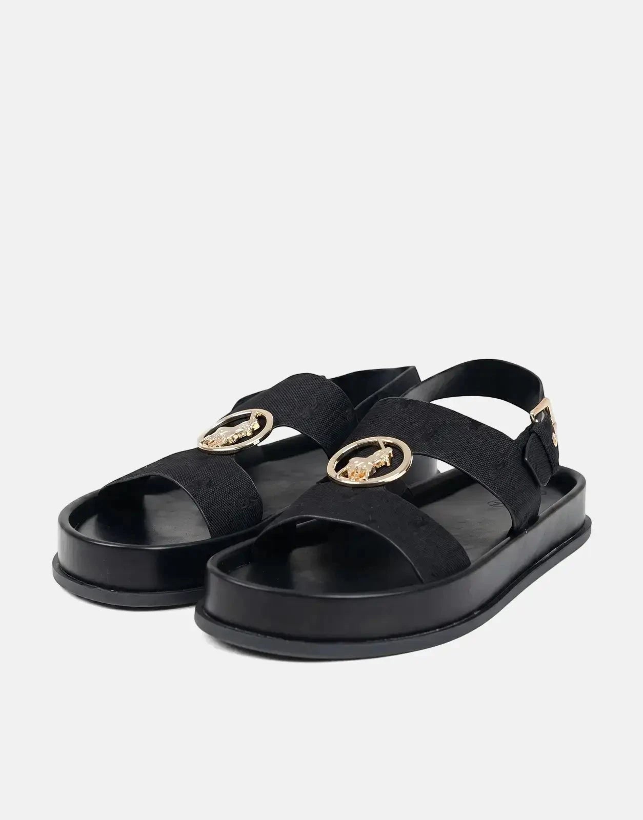 Polo Jacquard Moulded Trim Black Sandal - Subwear