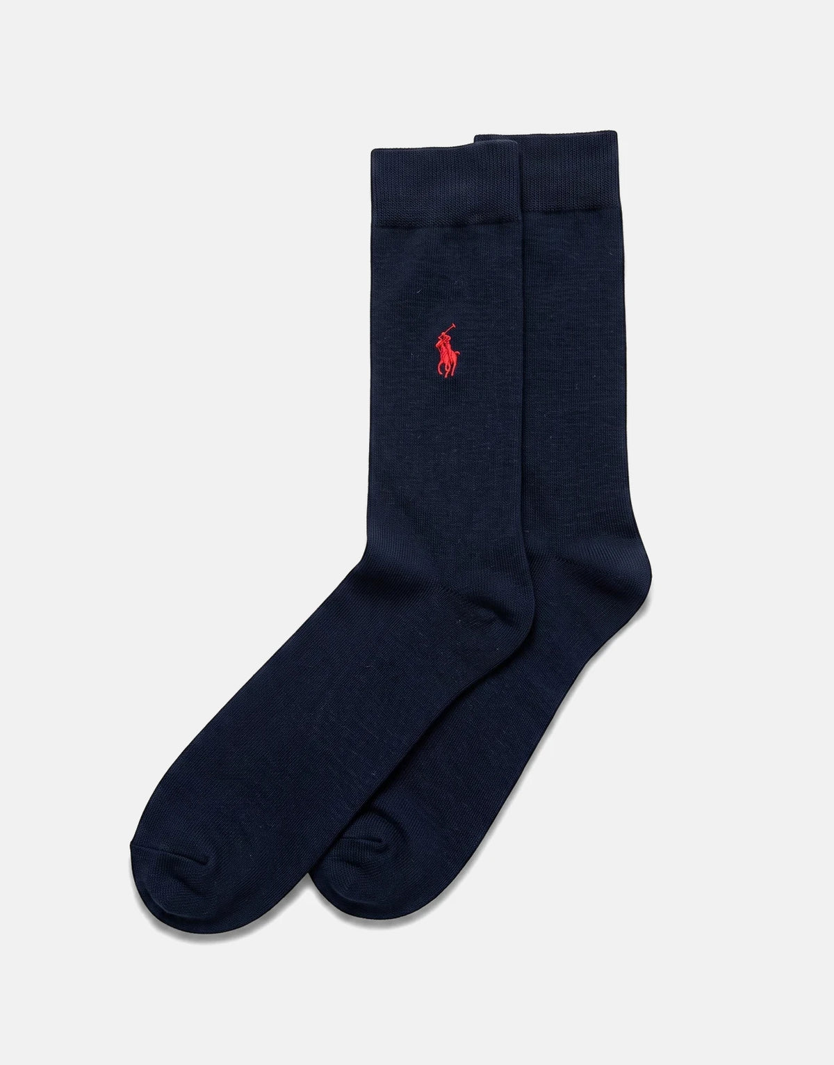 Polo Plain Navy Ankle Socks in navy blue with red Polo pony logo, ankle-length cotton socks for everyday wear.