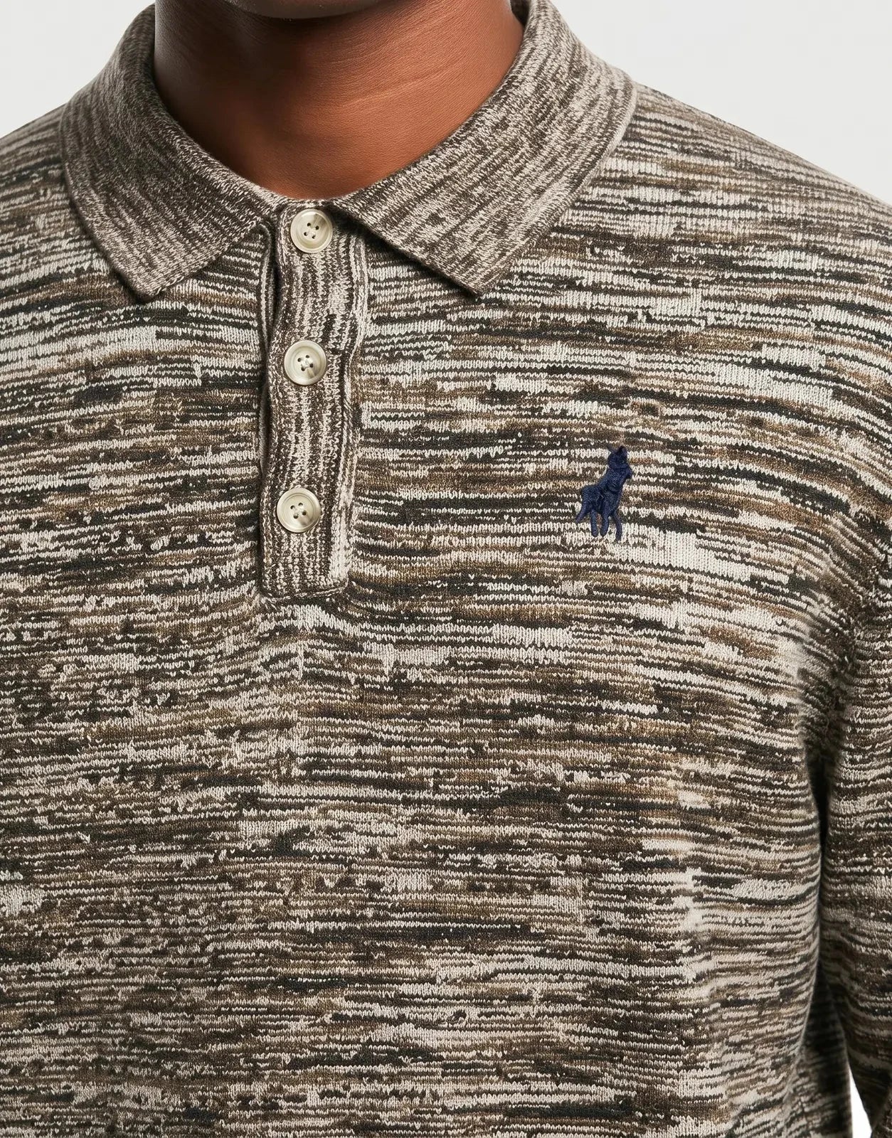 Polo Space Dye Brown Knitwear - Subwear
