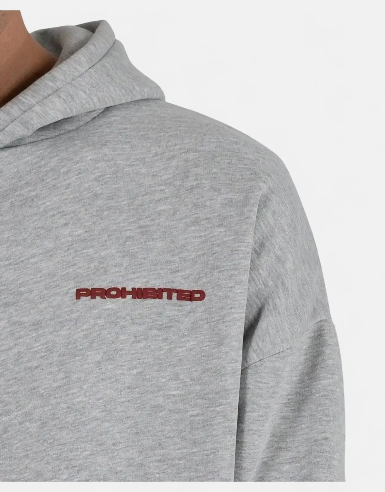 Prohibited 10119 Grey Melange Hoodie - Subwear