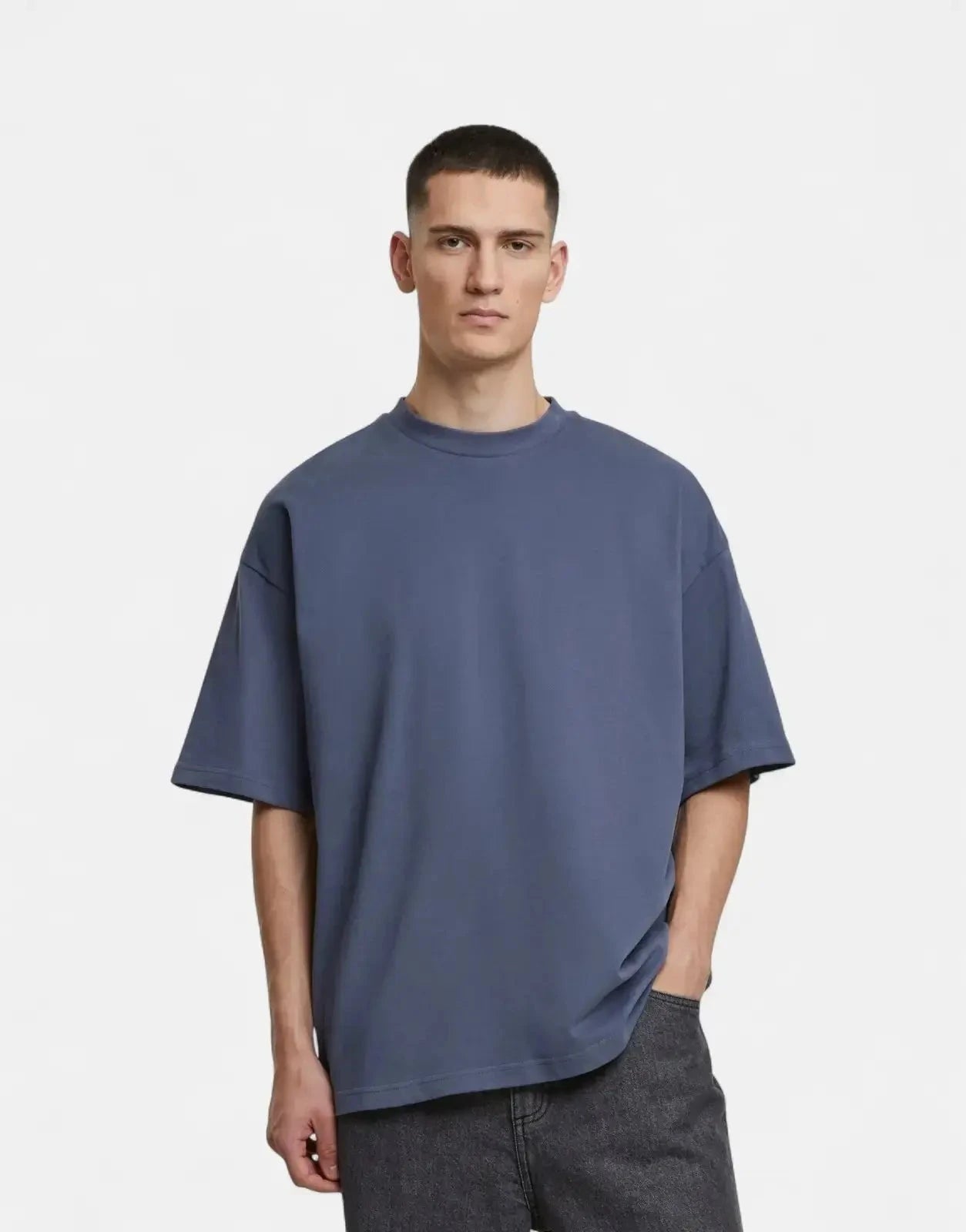 Prohibited Oversized Steel Grey T-Shirt - Subwear