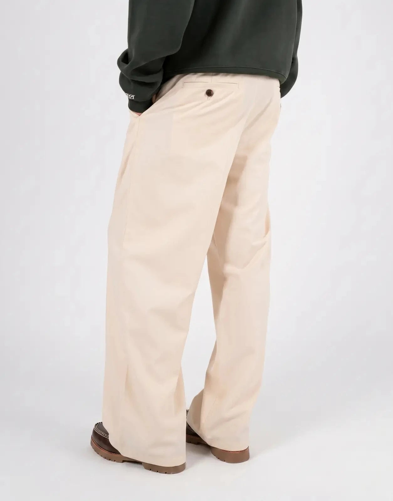 Prohibited Pleated Cream Vintage Pants - Subwear