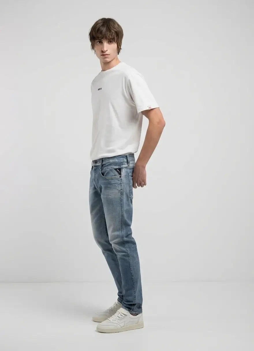Replay Anbass Slim-Fit Medium Blue Jeans - Subwear